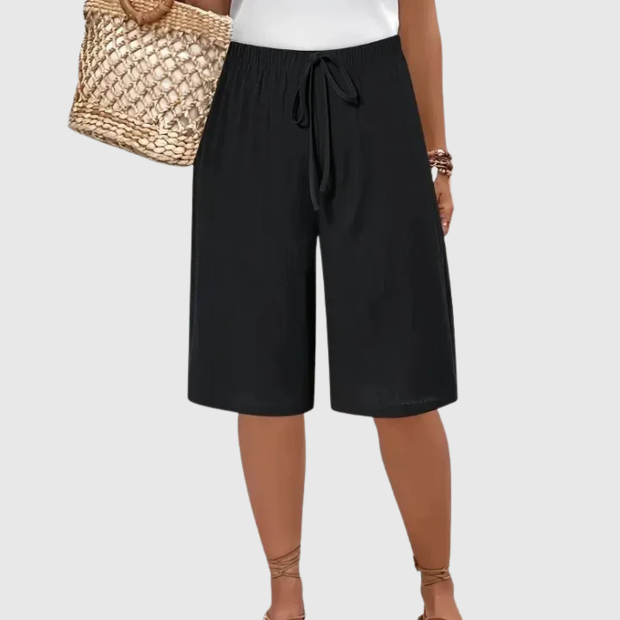 Lina | Short en Lin Taille Élastique Décontracté
