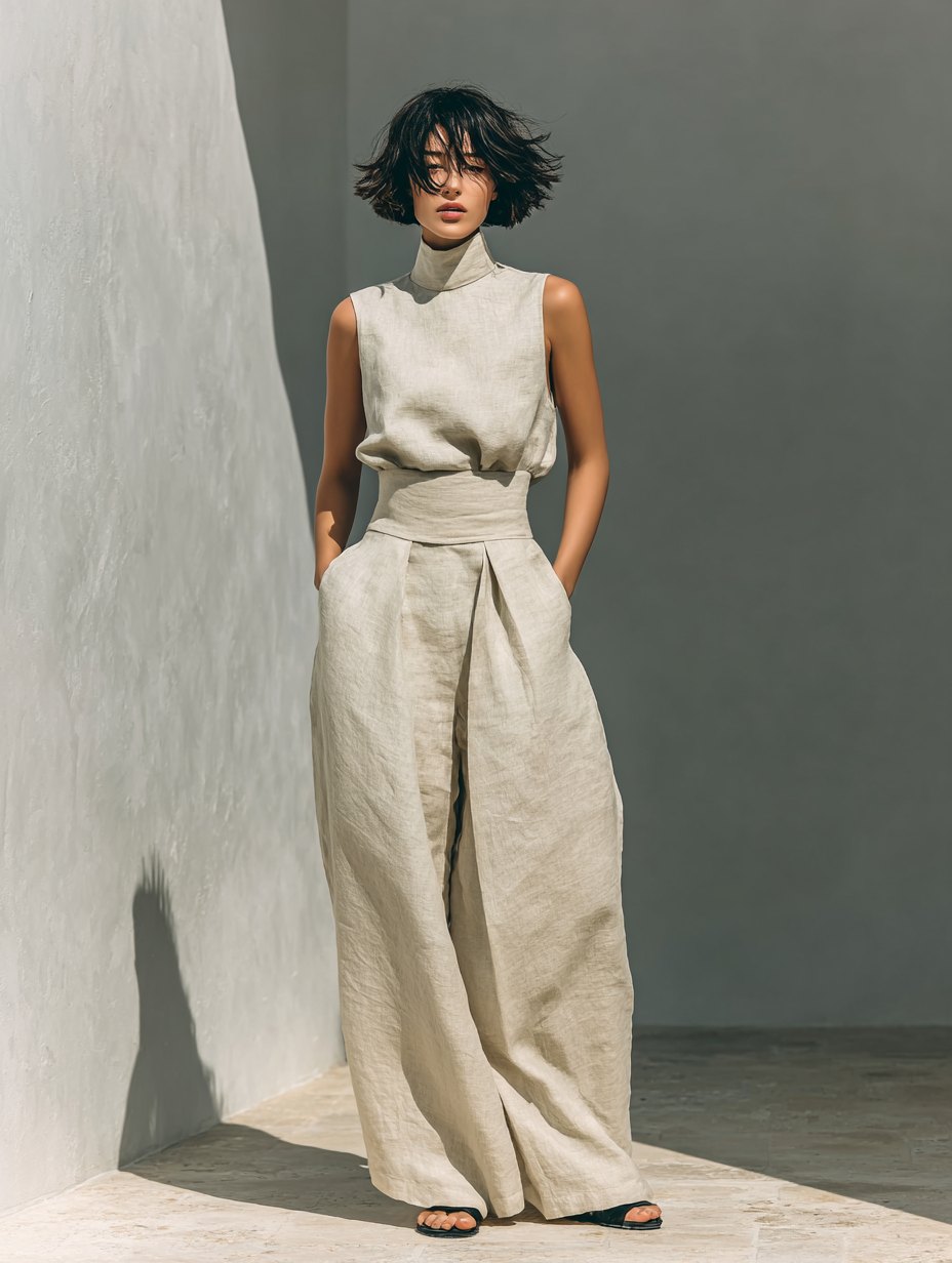 ZIRELLA | Ensemble minimaliste avec pantalons larges