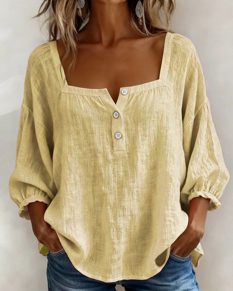 Sherri™ | Blouse élégante à encolure carrée