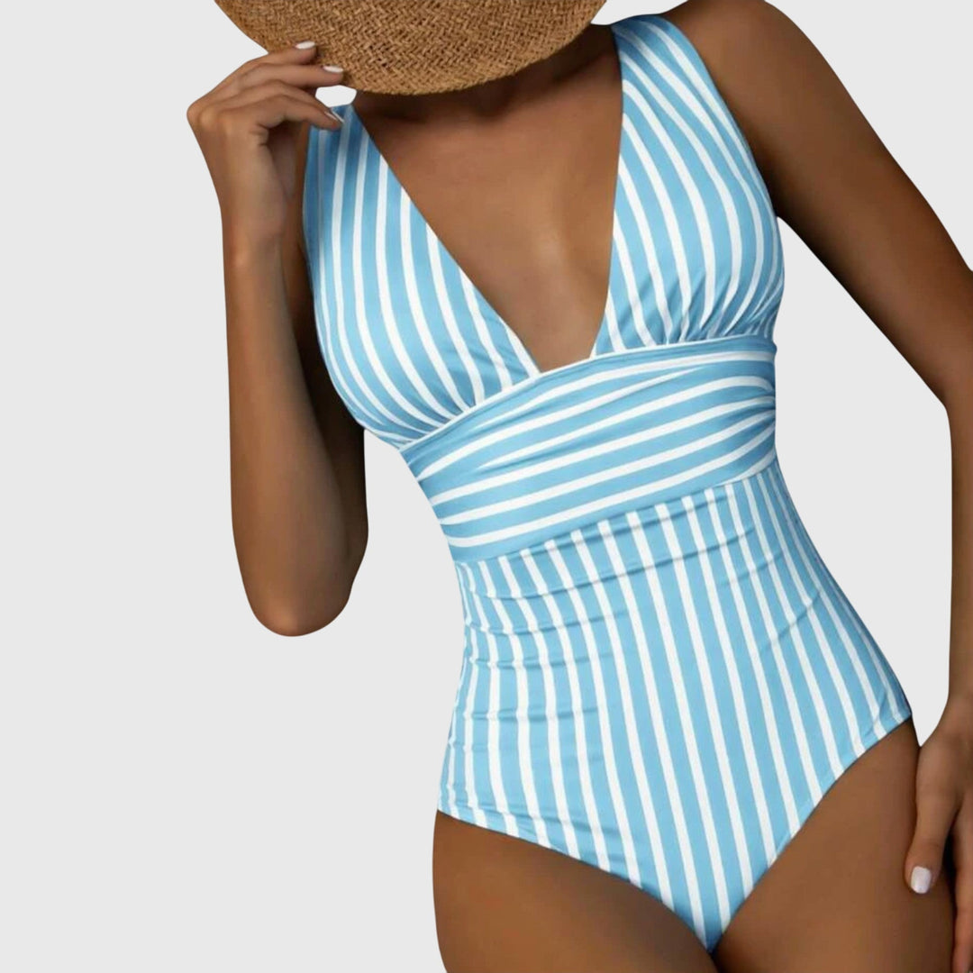 Edith | Maillot de bain une pièce à rayures avec soutien
