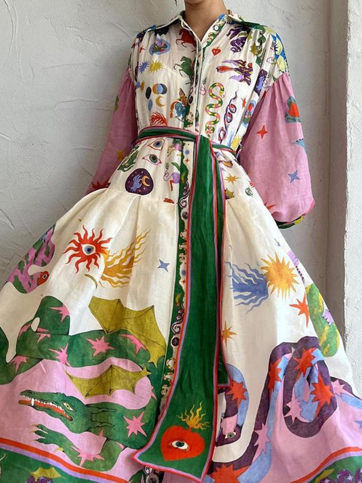 Helena | Robe Loose Plissée Glamour de Plage
