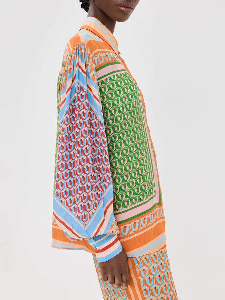 Josephine | Chemise Unique Colorée au Look Tropical