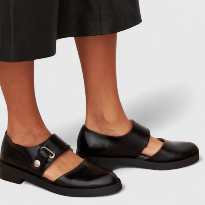 Chaussures Orthopédiques Mary Jane en Cuir Véritable
