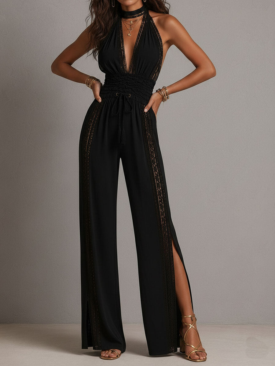 Jumpsuit large en dentelle boho Diane