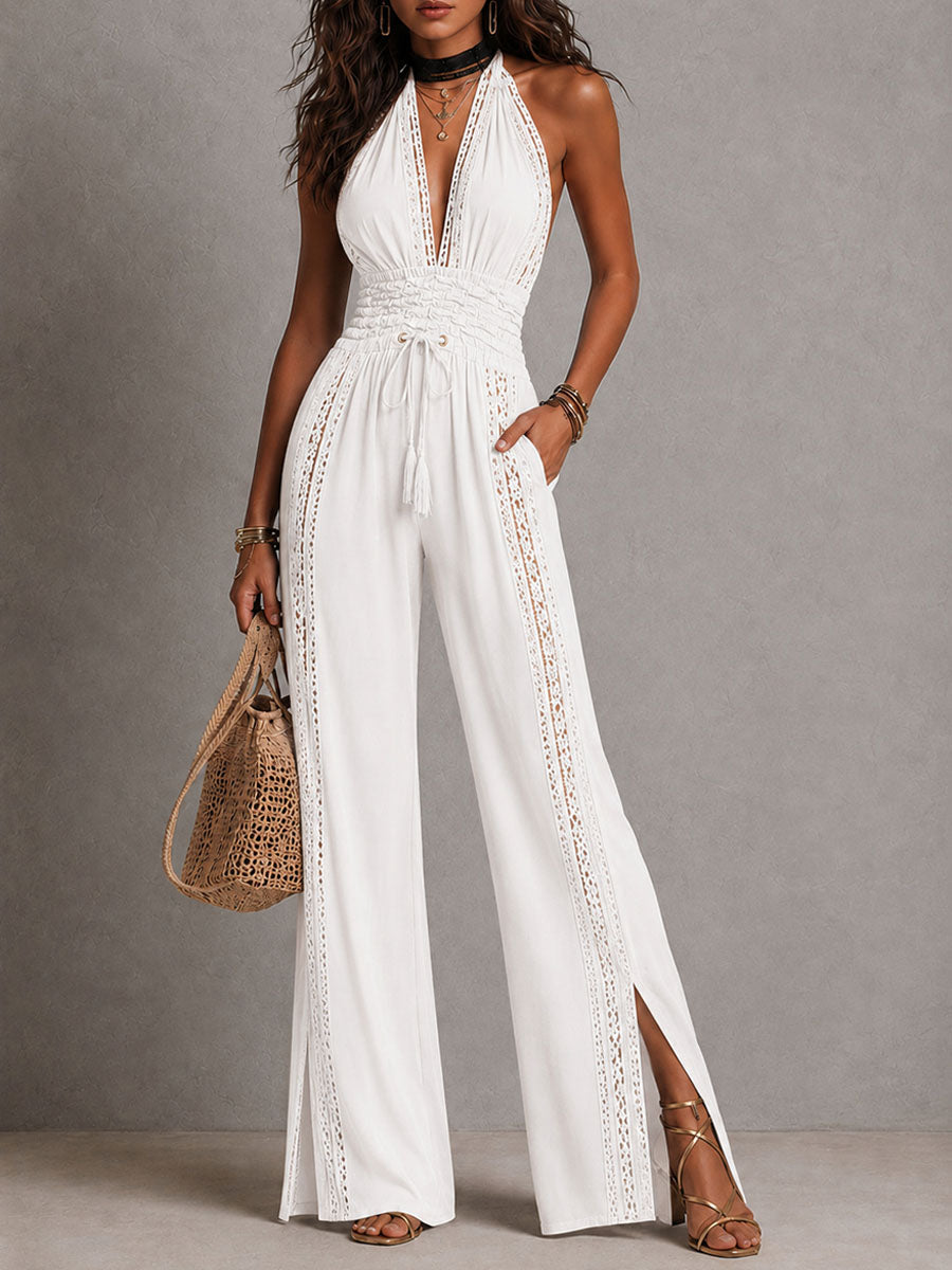 Jumpsuit large en dentelle boho Diane