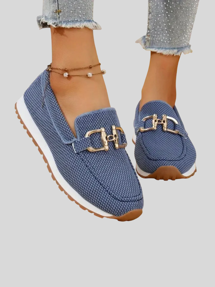 Loafers en Cuir Véritable avec Détail de Bit de Cheval