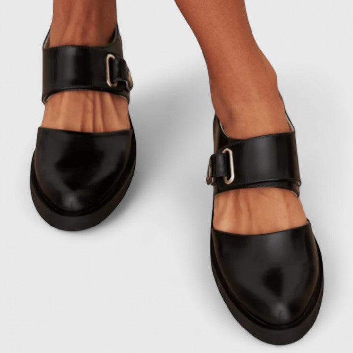 Chaussures Orthopédiques Mary Jane en Cuir Véritable