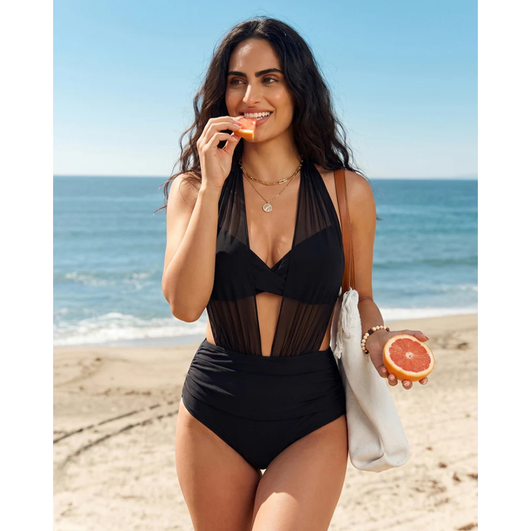 Valérie | Maillot de Bain Une Pièce à Décolleté Croisé