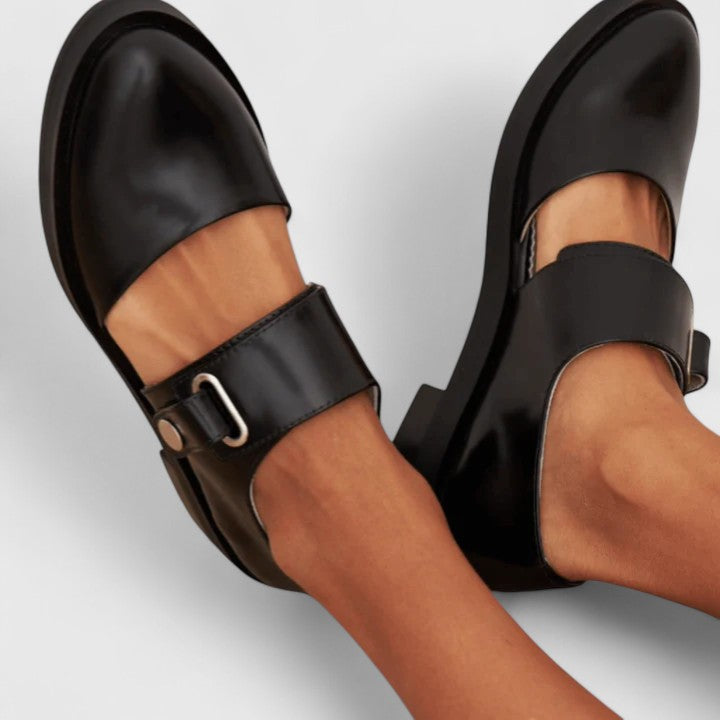 Chaussures Orthopédiques Mary Jane en Cuir Véritable