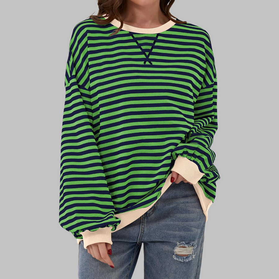 Luka | Pull Rayé à Col Rond et Manches Longues