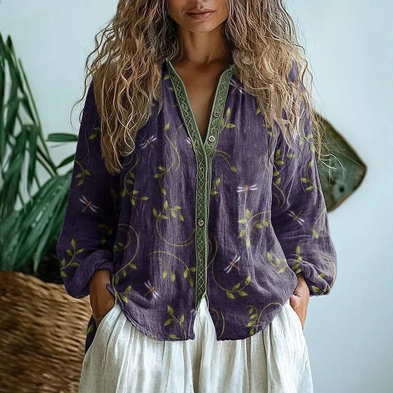Alexandra | Blouse Bohème à Motifs Floraux