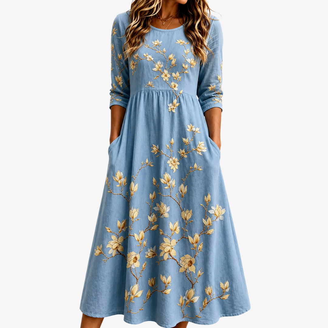 Robe Midi Poche Bluebell Meadow