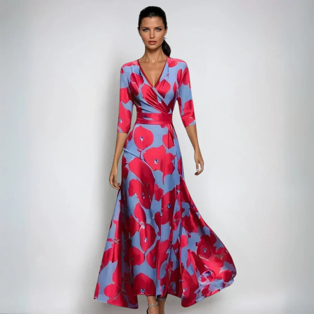 Eliana™ | Robe A-Ligne Florale Élégante
