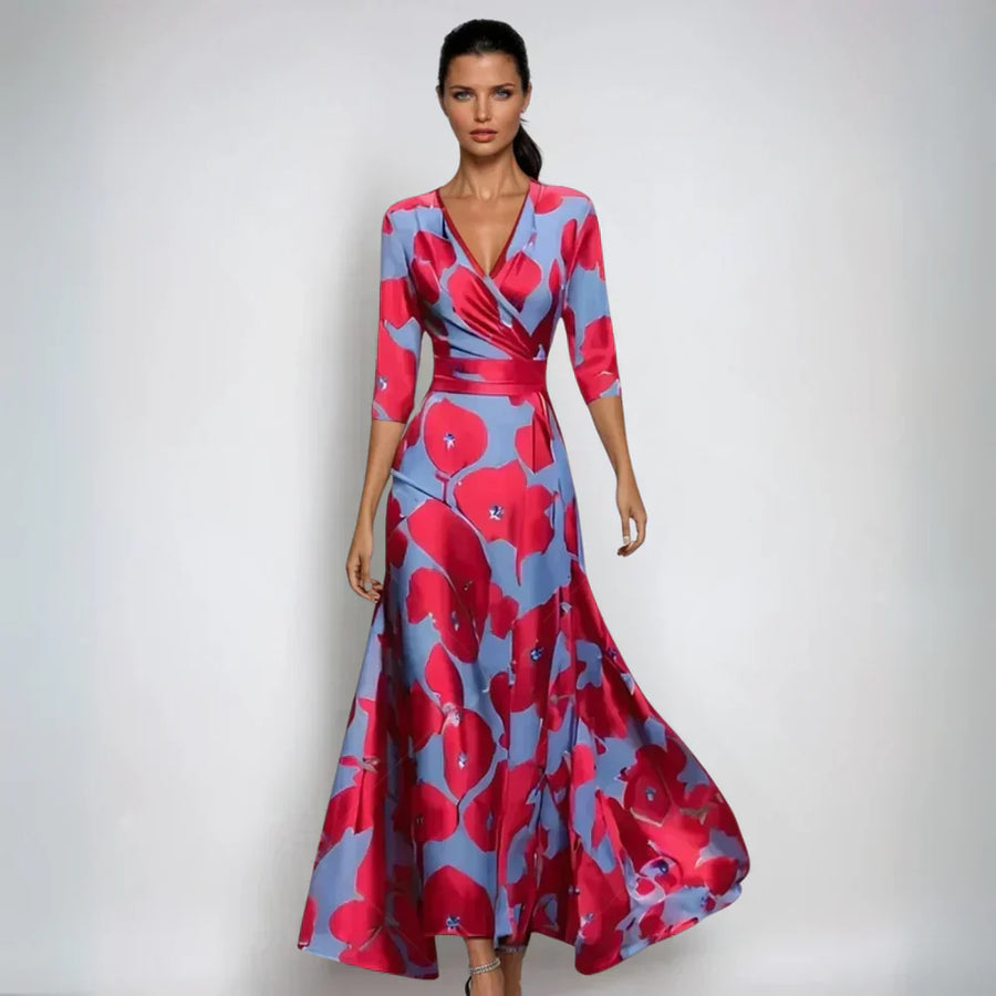 Eliana™ | Robe A-Ligne Florale Élégante