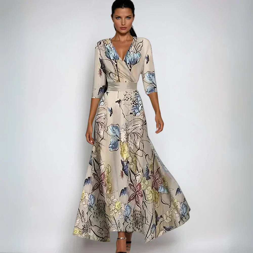 Eliana™ | Robe A-Ligne Florale Élégante