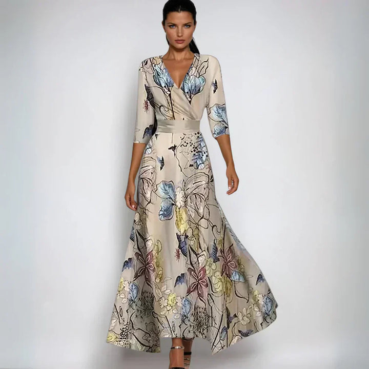 Eliana™ | Robe A-Ligne Florale Élégante