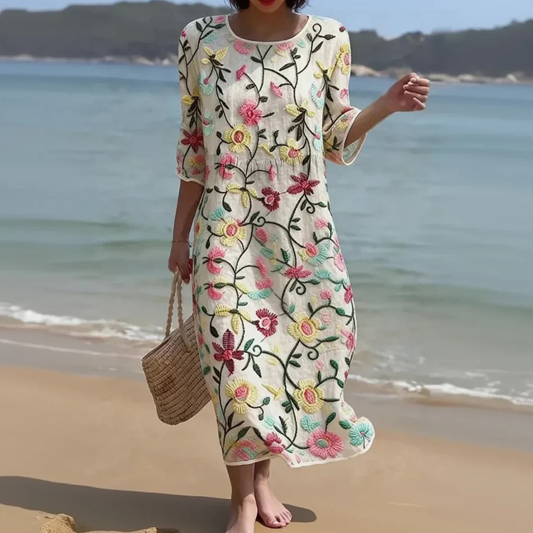 Robe Midi Fleurie Tummy Safe