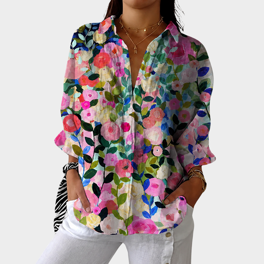 Blouse légère et colorée avec imprimé