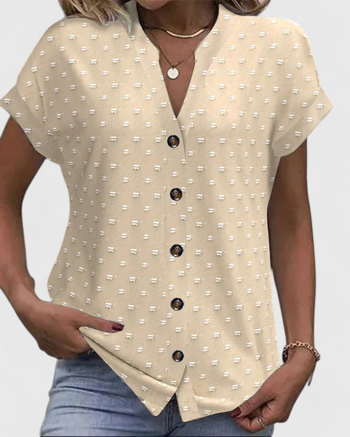 Celena | Chemise V-Cou Confortable