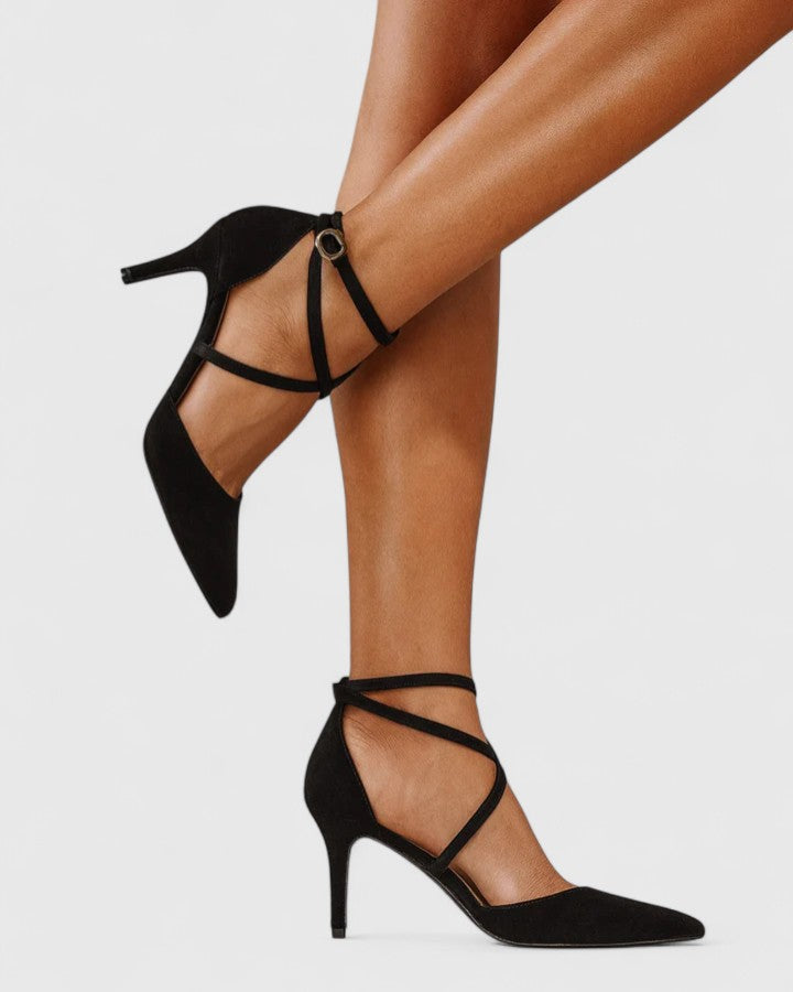 Talons en Cuir Véritable à Bout Pointu Élégants