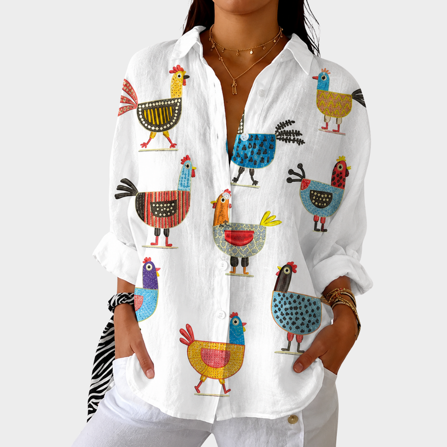 Blouse Imprimée Légère et Colorée