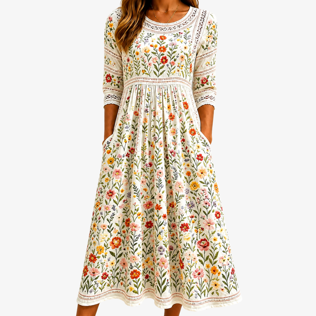 Robe Midi Charme Champêtre