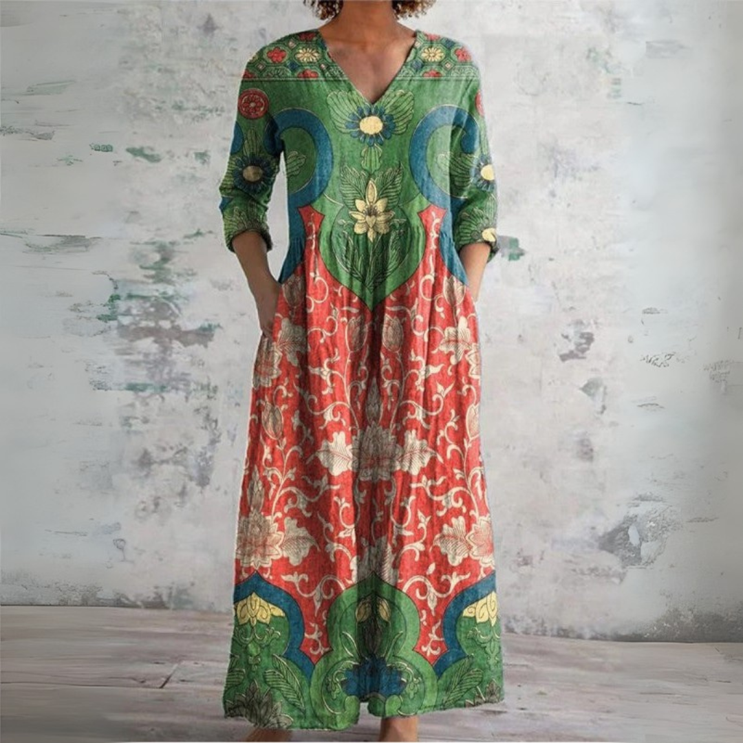Judith™ | Robe Maxi Florale Vintage