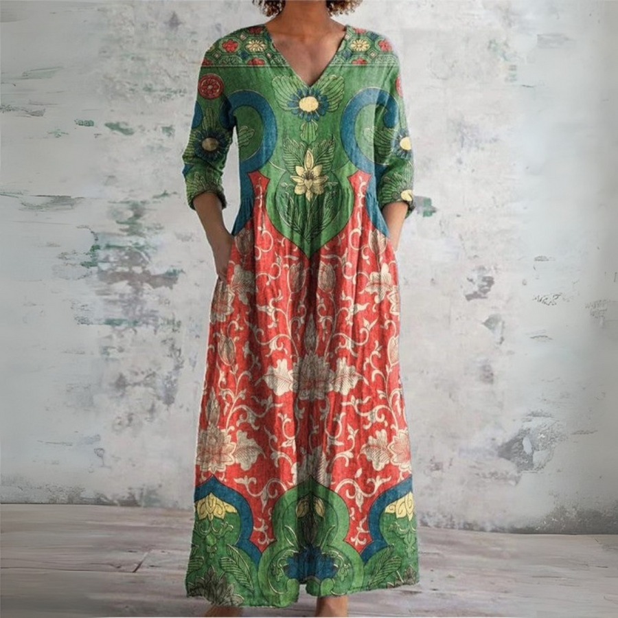 Judith™ | Robe Maxi Florale Vintage