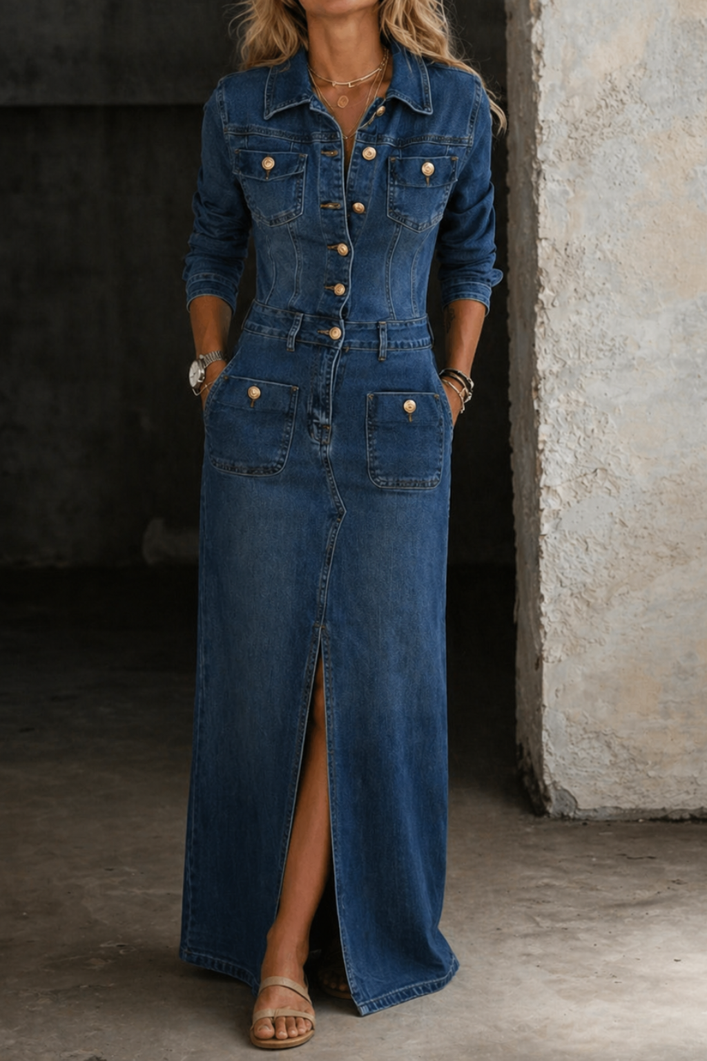 Leila | Denim Classique Élégué