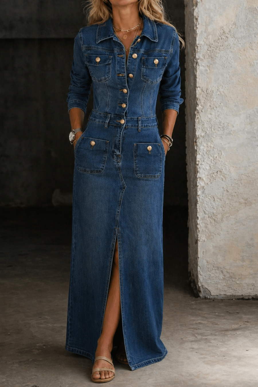 Leila | Denim Classique Élégué