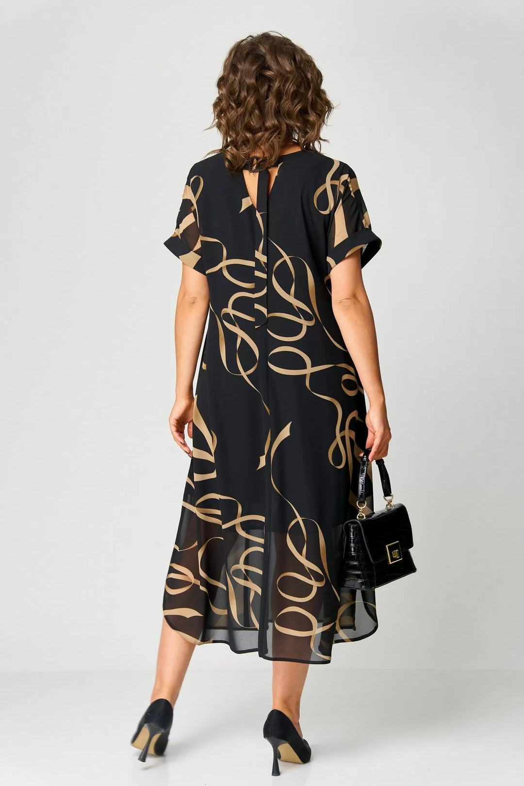 Camille | Robe Fluide à Imprimé Graphique