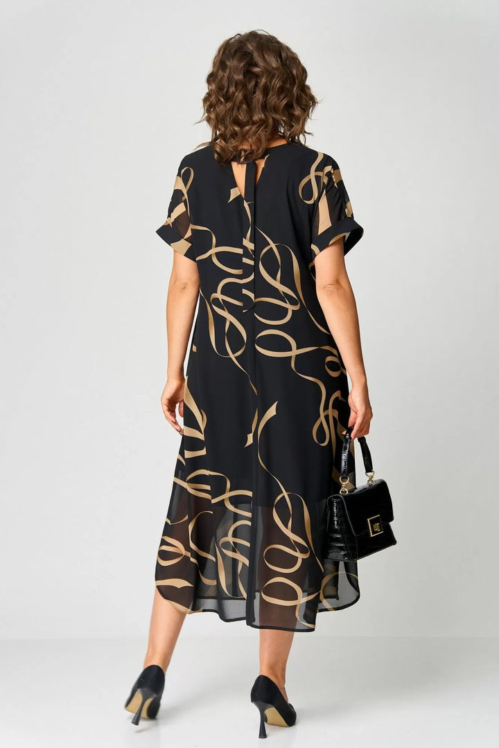 Camille | Robe Fluide à Imprimé Graphique