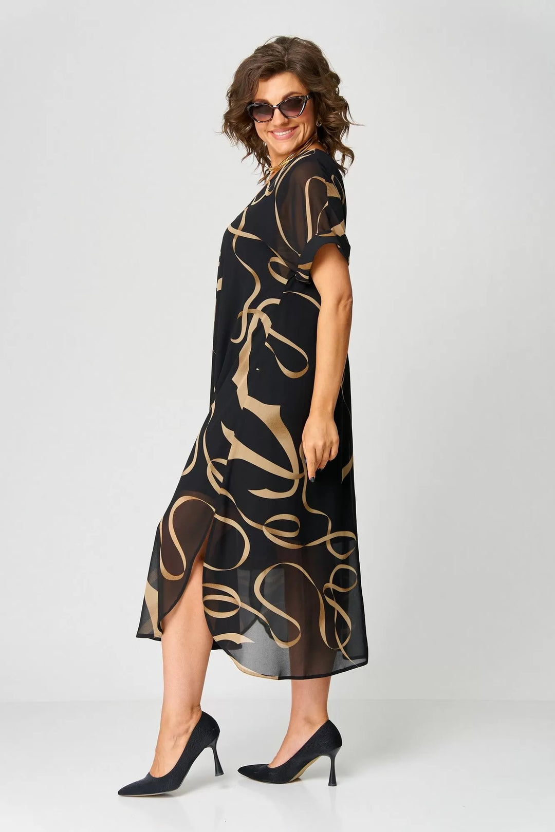 Camille | Robe Fluide à Imprimé Graphique