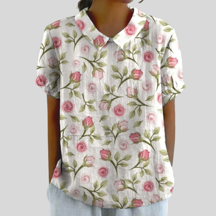 Élodie™ | Blouse roses délicates