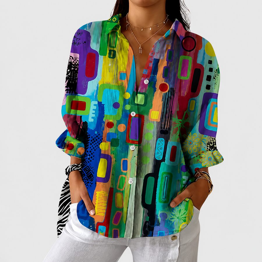 Blouse Imprimée Légère et Colorée