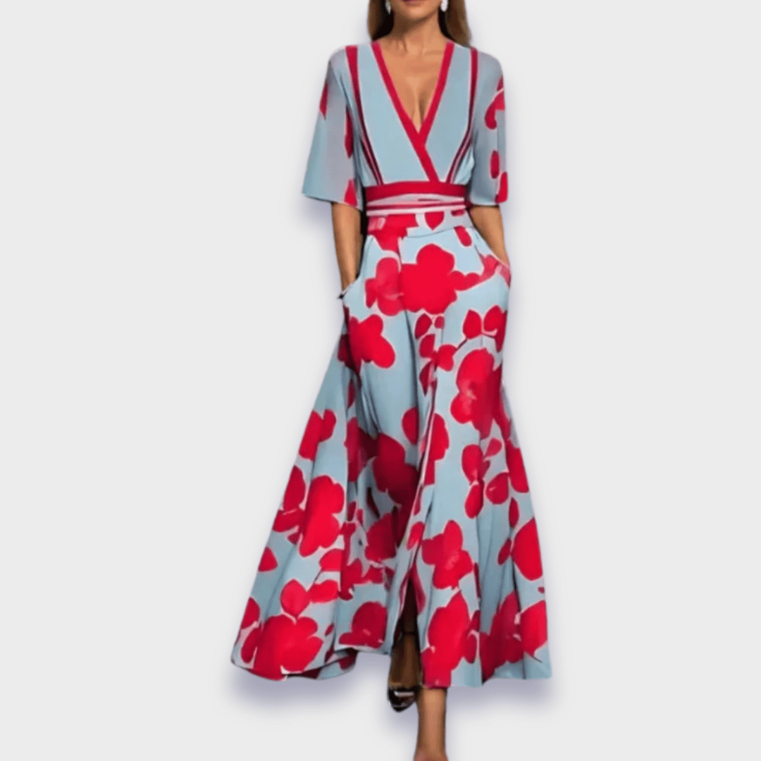 Eliana™ | Robe A-Ligne Florale Élégante