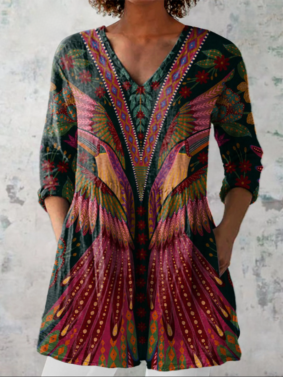 Manon | Blouse Longue avec Col en V