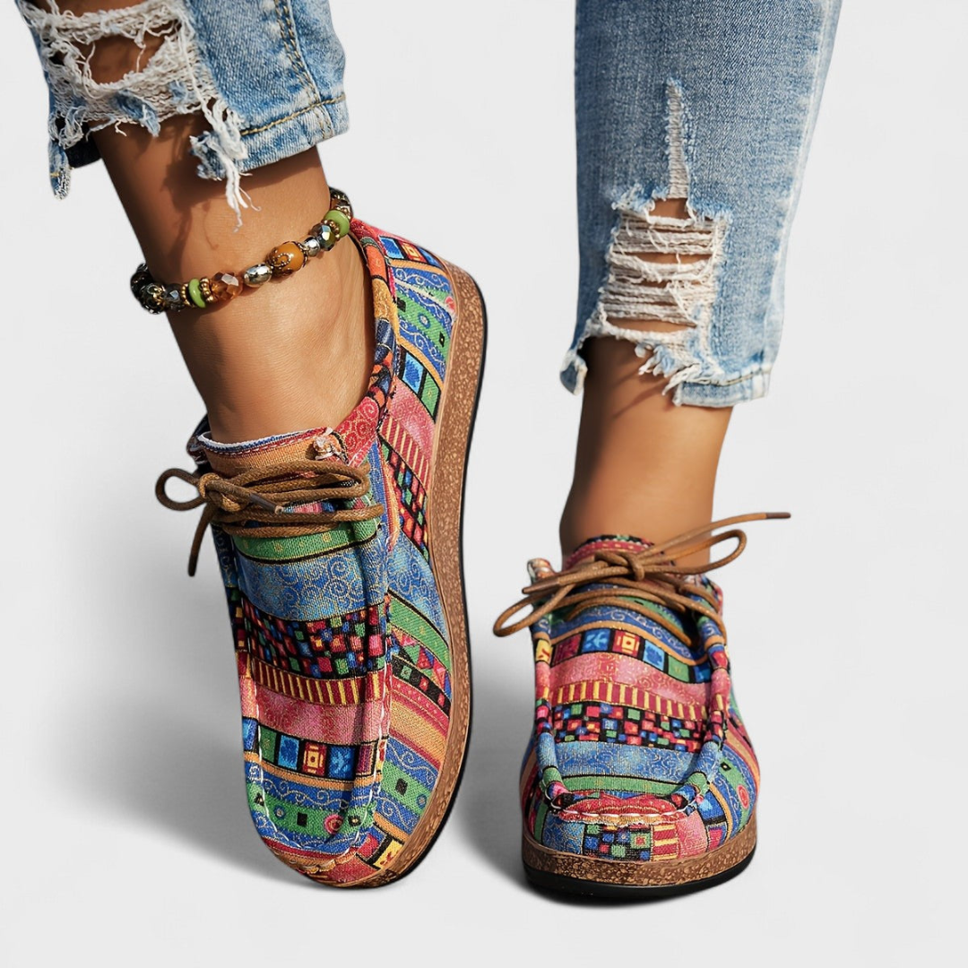 Rebecca | Baskets à Motifs Bohèmes et Colorés