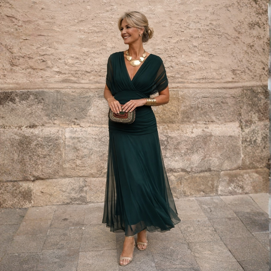 Lydia | Robe Maxi Off-Shoulder