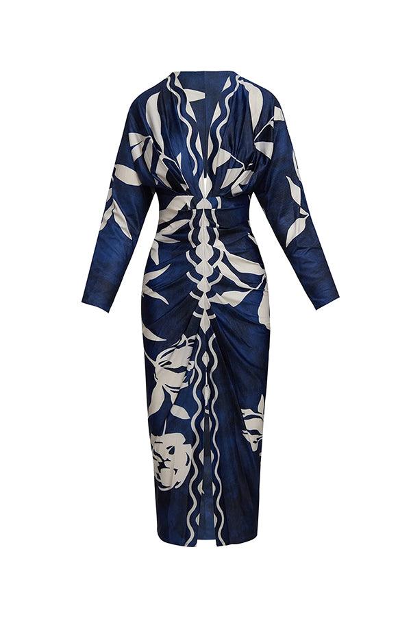 Eva | Robe Midi Dolman Imprimé Unique Sun Escape