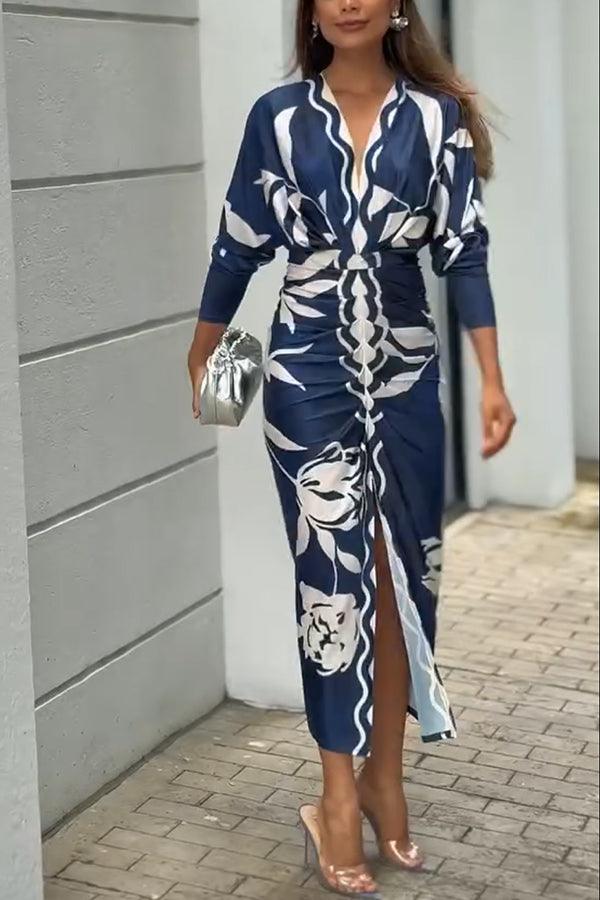Eva | Robe Midi Dolman Imprimé Unique Sun Escape