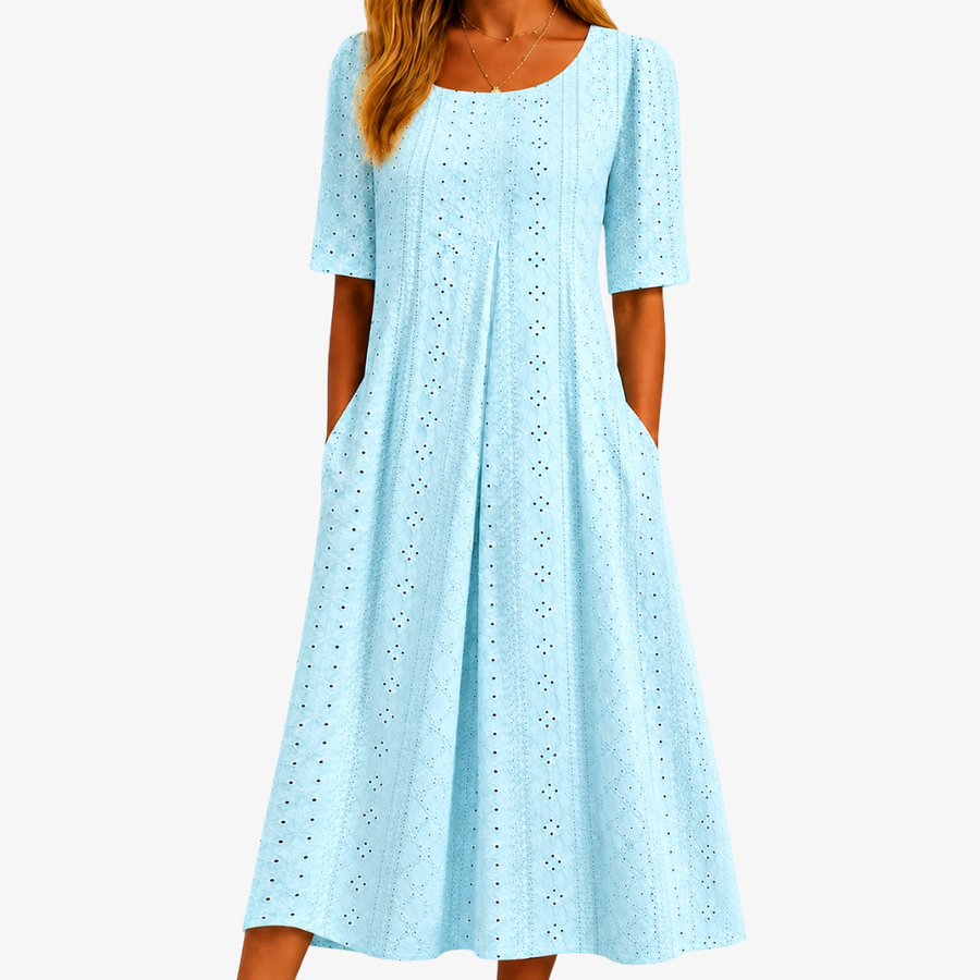Robe Midi à Poches en Oeillet Skylight Grace