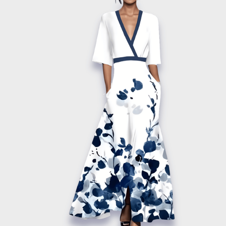 Eliana™ | Robe A-Ligne Florale Élégante