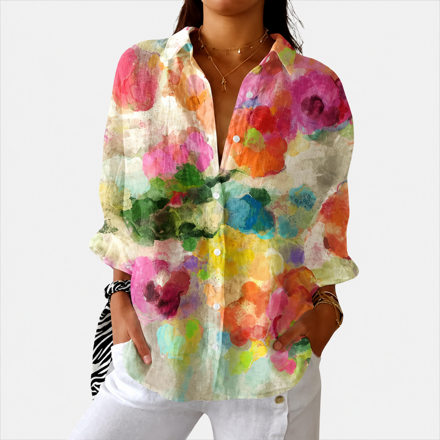 Blouse Imprimée Légère et Colorée
