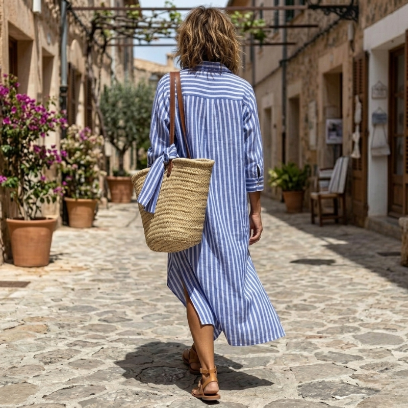 Saule | Robe d'été élégante à rayures