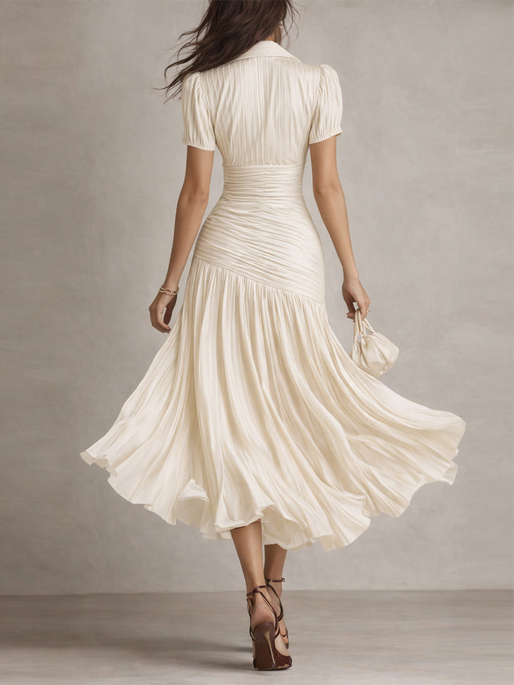Adriana | Robe Midi Rayée Rétro