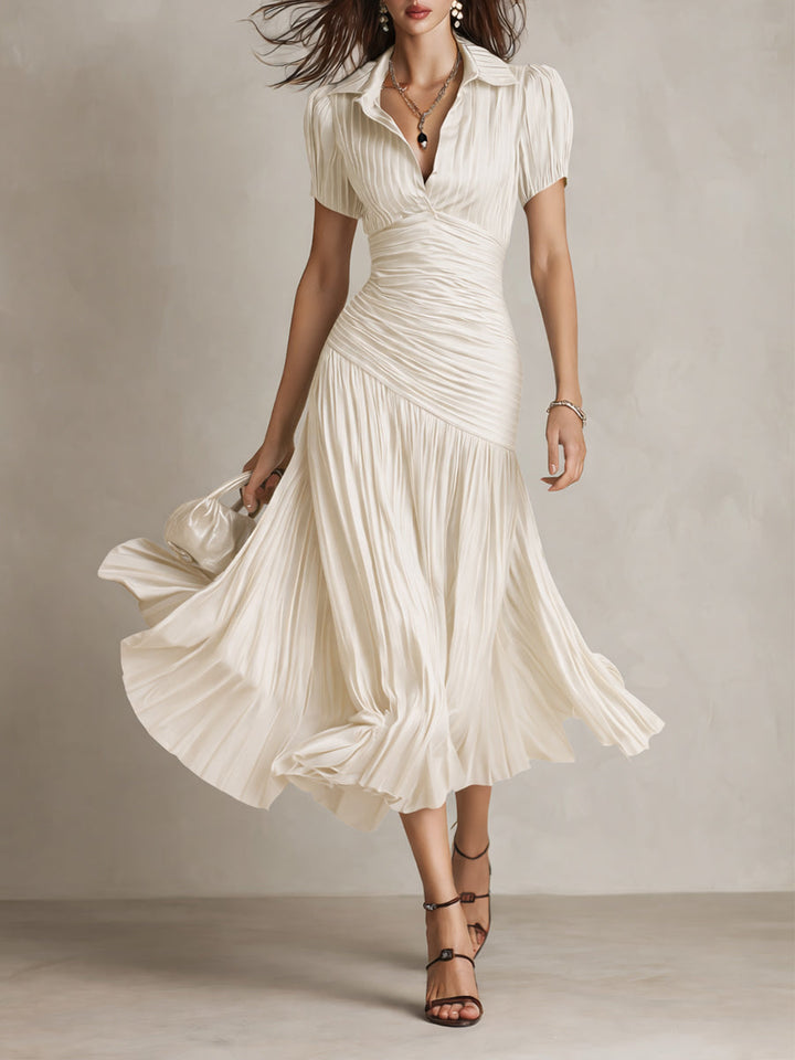 Adriana | Robe Midi Rayée Rétro
