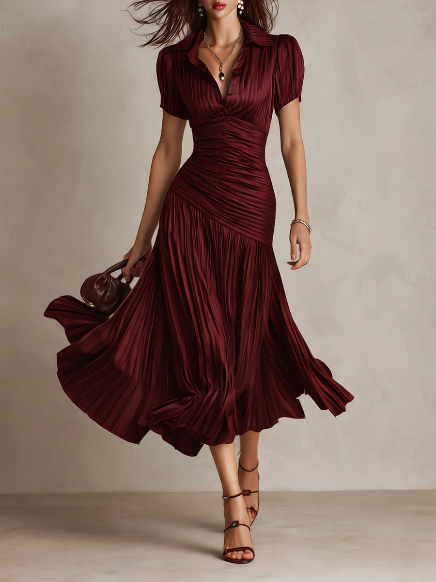 Adriana | Robe Midi Rayée Rétro