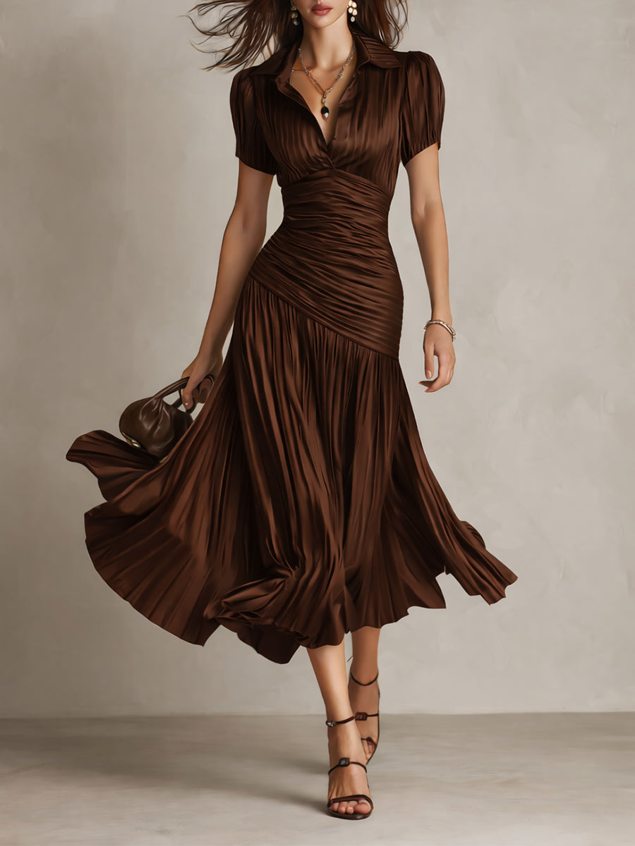 Adriana | Robe Midi Rayée Rétro