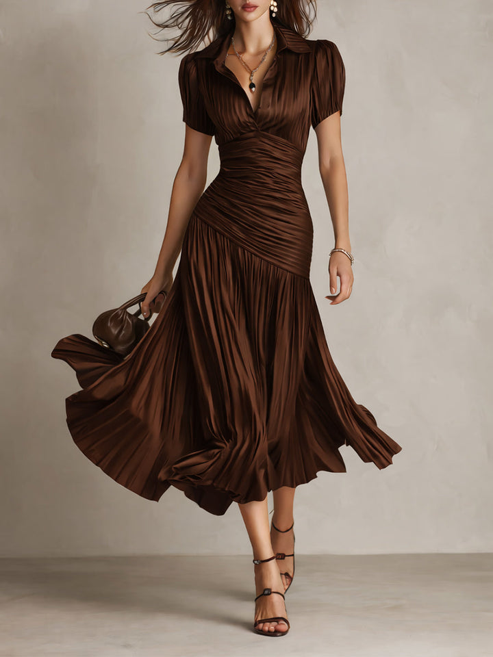 Adriana | Robe Midi Rayée Rétro